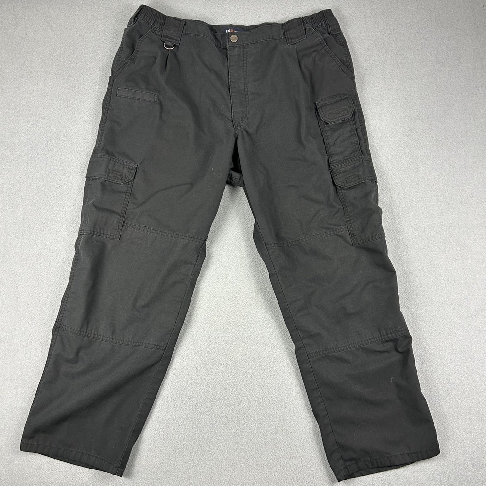 5.11 Tactical Taclite Pro Pants Mens 40x30 Black Ripstop Cargo D-Ring Work Duty
